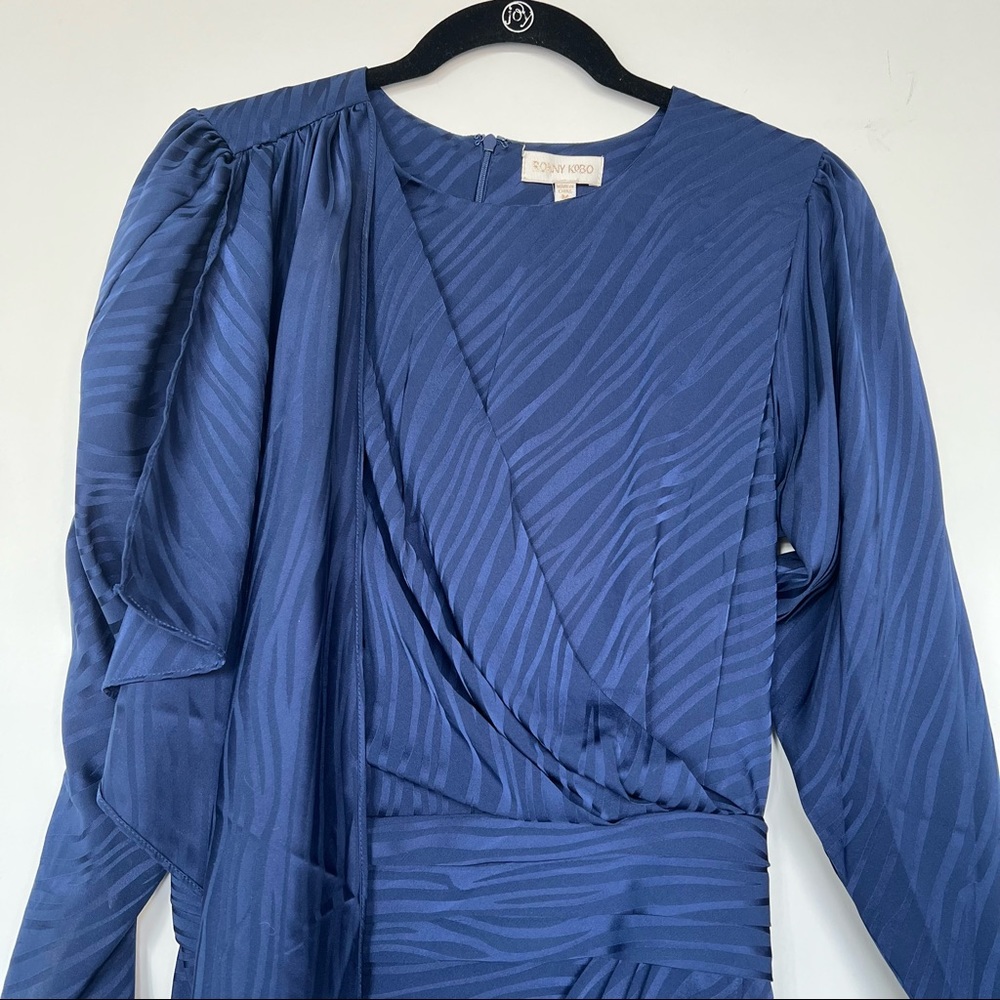 NWT Ronny Kobo Shanaya Mini Dress in Indigo/Navy - Picture 6 of 8